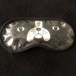 🌞 NWOT Dog Lovers black Sleeping Mask liquid filled puppy dog eyes One size